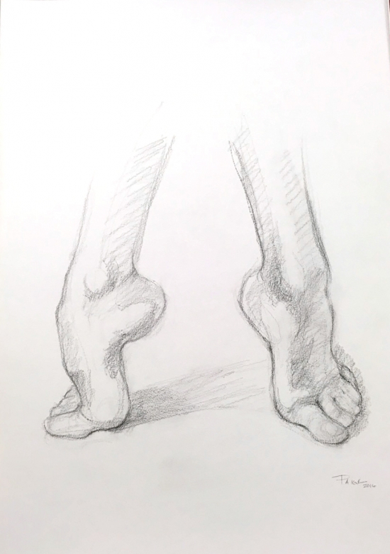 Ballet Toes No. 1, Graphite/Charcoal