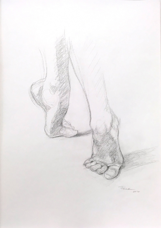 Ballet Toes No. 3, Graphite/Charcoal