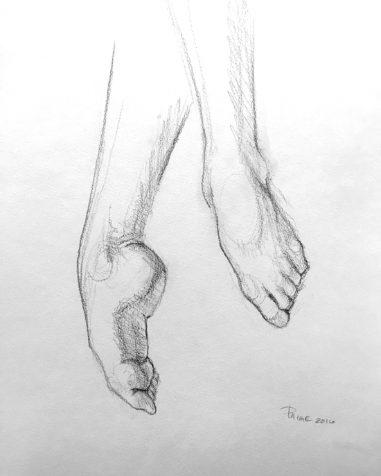 Ballet Toes No. 6, Graphite/Charcoal